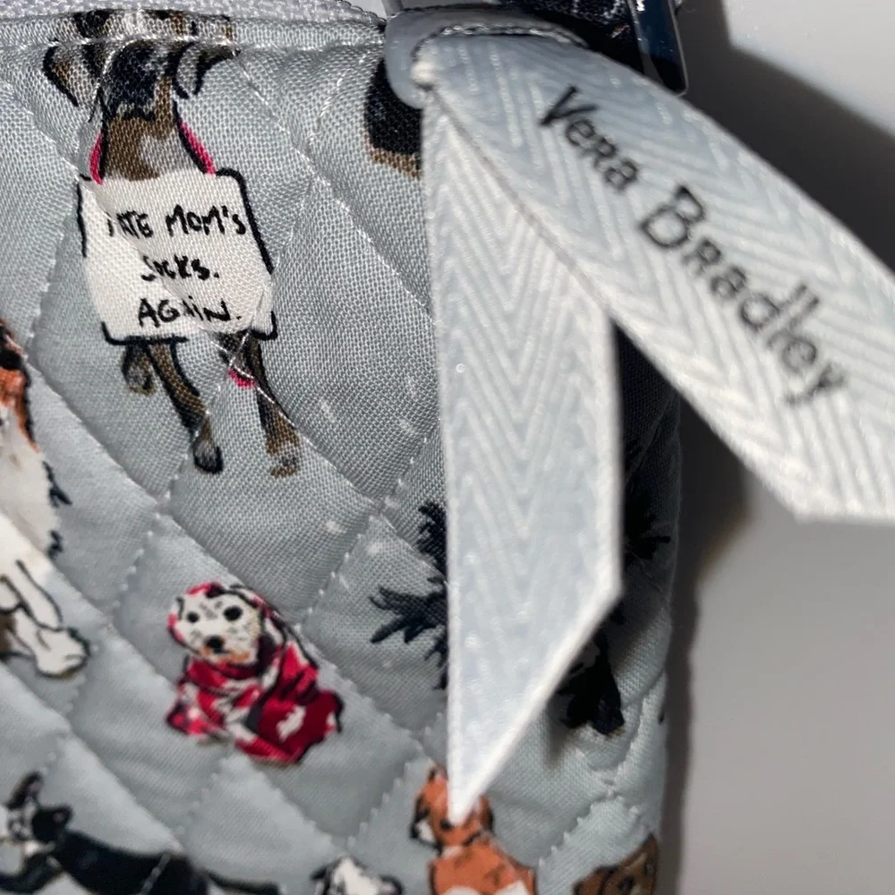 “Vera Bradley” Bucket Crossbody Bag in Cotton- (NWT) “Dog Show”Pattern - Picture 3 of 13